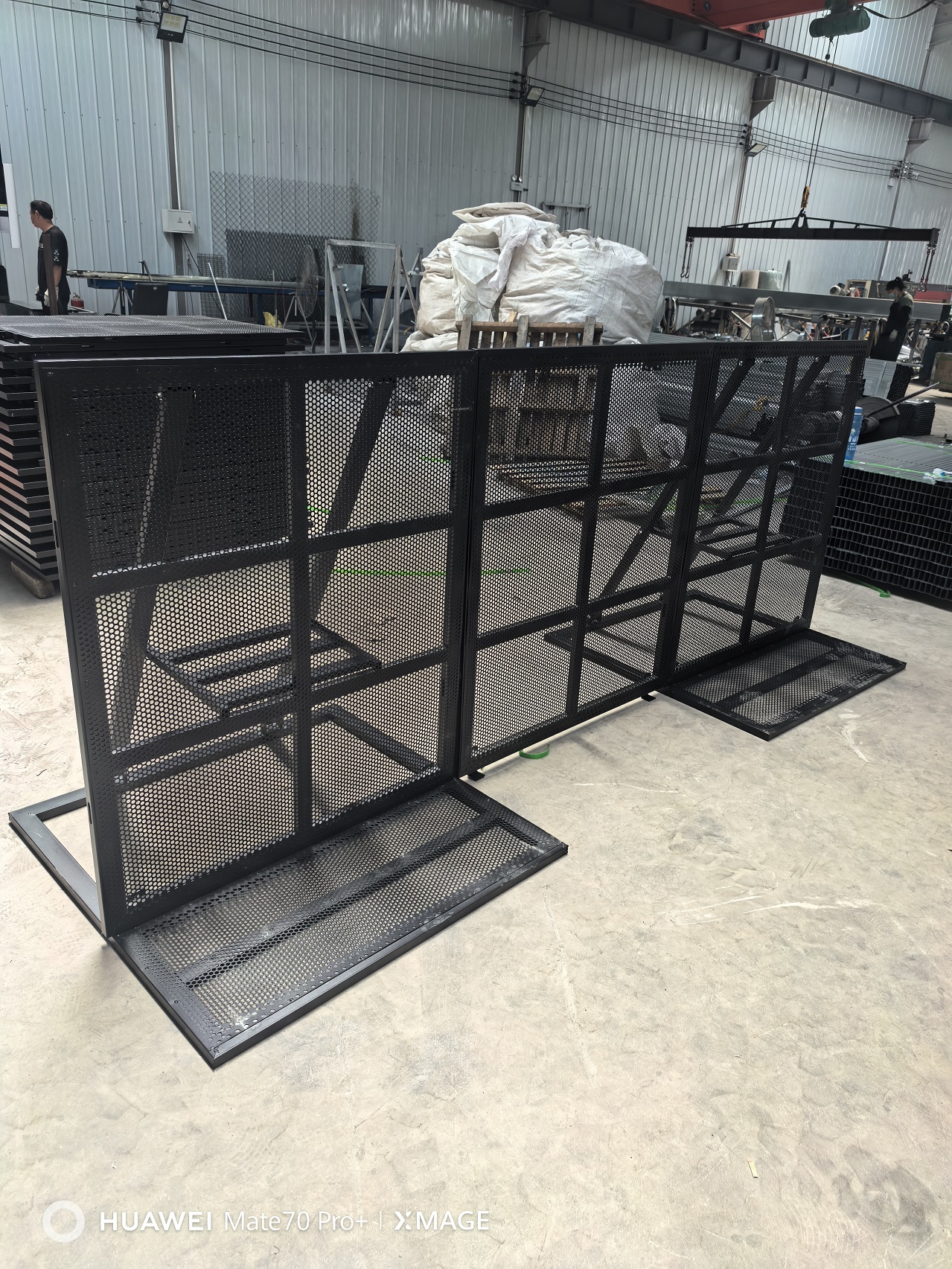 可折叠防爆铁马护栏 便捷运输安装